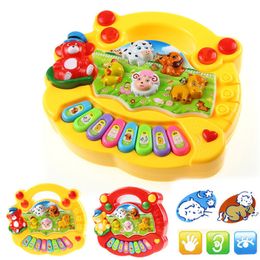 Baby Music Sound Toys 2 Color Baby Musical Toy con sonido animal Kids Piano Sounding Keyboard Piano Electric Baby Playing Musical Instrument Toy 230629