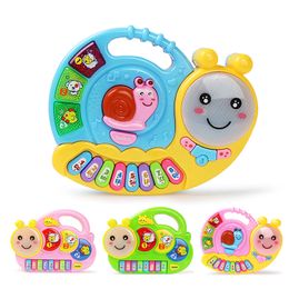 Baby Music Sound Toys 2 tipos Baby Music Keyboard Piano Drum con sonidos de animales Canciones Educación temprana para niños Instrumentos musicales Juguetes 230629