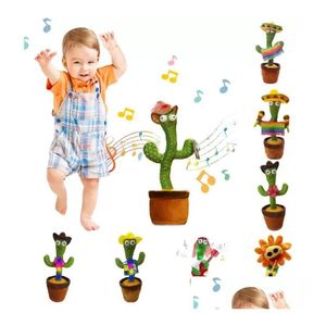 Bébé Musique Jouets sonores 55% de réduction Danse Parler Chant Cactus Peluche Peluche Jouet Électronique Avec Chanson En Pot Éducation Précoce Pour Les Enfants Dhth7