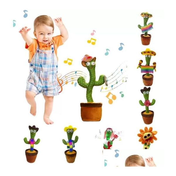 Jouets sonores de musique pour bébé 55% de réduction sur la danse parlant chantant le cactus en peluche P jouet électronique avec des jouets d'éducation précoce en pot de chanson pour les enfants Dhliy