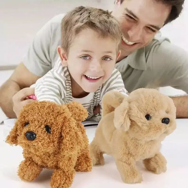 Bébé musique jouets sonores bébé jouet chien qui marche aboie queue remuant peluche interactif électronique animaux chiot Montessori jouets pour filles garçons cadeau de noël 231216