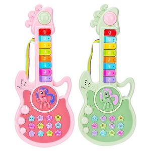 Musique pour bébé Jouets sonores Guitare électrique Jouets musicaux Conception de boutons lumineux Instruments de musique de poche Électronique Éducation précoce Cadeaux d'apprentissage pour les enfants 230629