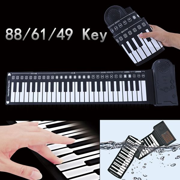 Bébé Musique Son Jouets Électronique Main Rouleau Piano 49 61 88 Clé Débutant Clavier Instruments Enfants Apprentissage Jouets pour Enfants Garçons Musical Filles Musique 230629