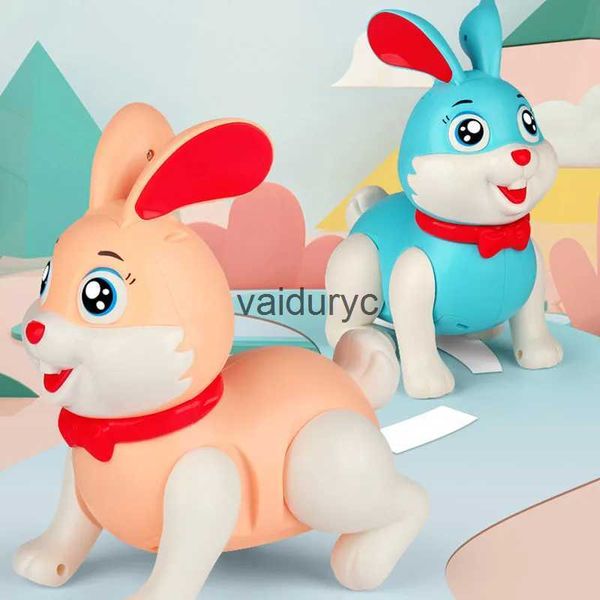 Música para bebés, juguetes con sonido, conejo electrónico para mascotas, animal de dibujos animados lindo, muñeca de plástico eléctrica que salta con luz interactiva para niños, regalos para niños pequeños vaiduryc