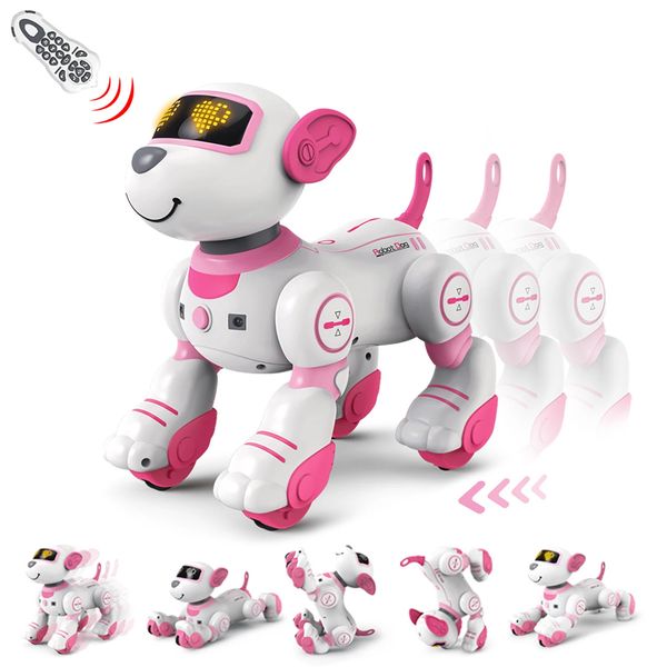 Bébé Musique Sound Toys Télécommande Robot Chien Programmable Smart Interactive Stunt Avec Fonction Tactile Chant Danse Marche Jouet 231215