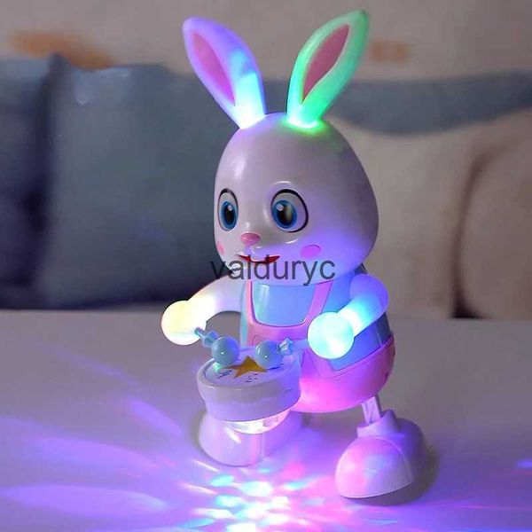 Bebé Música Sonido Juguetes Robot Conejo Bailando Cantar Canción Conejito Electrónico Animal Robótico Beat Tambor con LED Lindo Juguete Eléctrico para Mascotas Niños Regalo de Cumpleañosvaiduryc