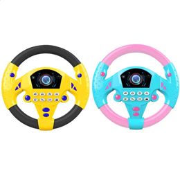 Bebé música sonido juguetes simular conducción coche copiloto volante eléctrico bebé juguetes con sonido niños musical educativo cochecito conducción juguetes vocales 231214