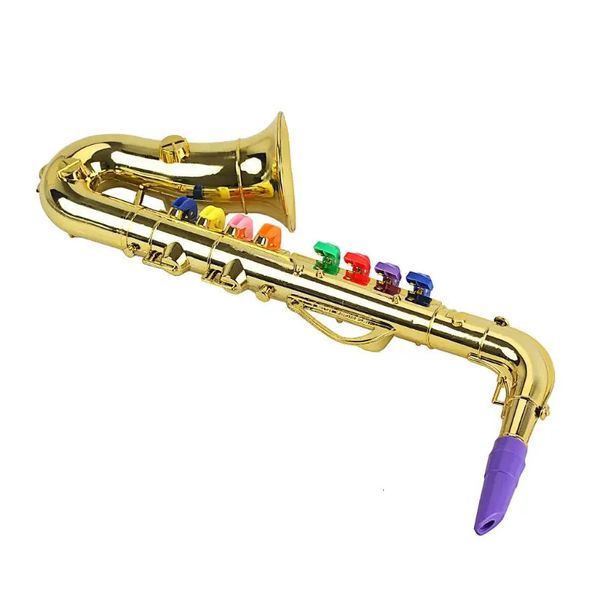 Bebé música sonido juguetes simulación 8 tonos saxofón trompeta niños instrumento musical juguete fiesta accesorios gota 231026