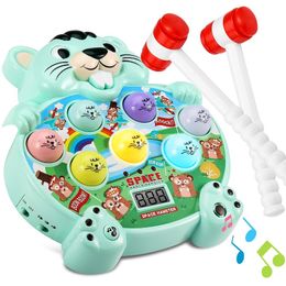 Musique pour bébé Jouets sonores Whac A Mole Jeu pour bébé Interactive Pounding Toy Fun Jeu de martelage Développement précoce Apprentissage Cadeau 230629