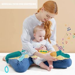Baby musical en peluche Activité animale jouets doux avec des rattoles froissées
