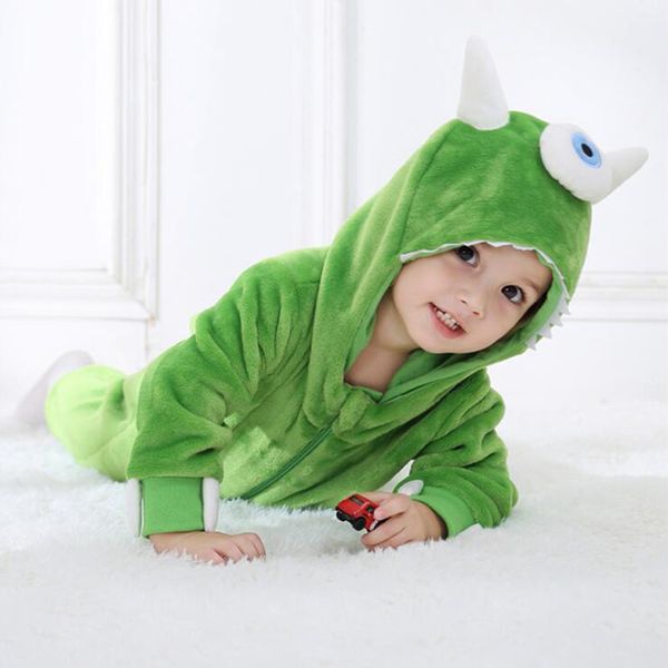 Bébé nothic pyjamas vêtements nouveau-nés rompers ouverte garçon fille bébé animal cosplay costume tenue capot combinaison hiver