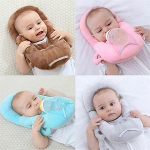 Baby Nursing Pillow Cushion Pure Color Baby Self Feeding Pillow Detachable Bottle Support Multifunction Infant Head Protect Pad 220816