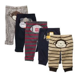 Pantalons bébé 100% coton collants pour enfants doux fille leggings garçons sous-vêtements culottes nouveau-nés 4pcs / pack 0-24mois 210413
