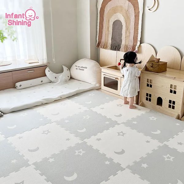 Tapis de jeu en mousse PE pour bébé 60x60x2CM tapis d'activités pour bébé tapis de puzzle pour enfants n chambre d'enfant Ins Wind Kids Pad 2CM d'épaisseur 240314