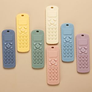 Bébé téléphone jouets de dentition téléphone portable forme jouets de dentition sans BPA Silicone de qualité alimentaire sensoriel jouet à mâcher pour bébé garçon fille