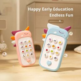 Baby Telefoon speelgoed Muziek Sound Telefoon Slapen speelgoed met TEETHER Simulatie Telefoon Telefoon Infant Early Educational Toy Kids Gifts 240422