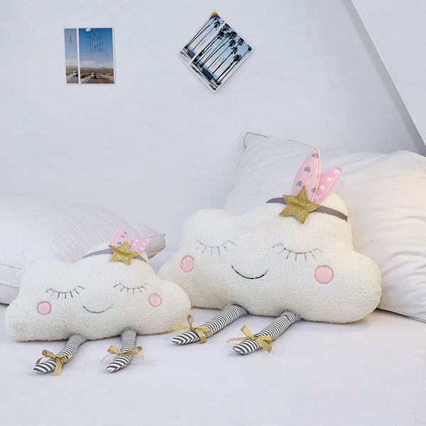 Almohada de bebé para amamantar Patrón de nube Cojín suave para recién nacidos Decoración de habitación de bebé nórdica Juguetes de peluche Almohada de enfermería LJ200916