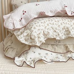 Taie d'oreiller bébé en mousseline de coton imprimé Floral, housse de taie d'oreiller pour 30x50cm 48x74cm 240106