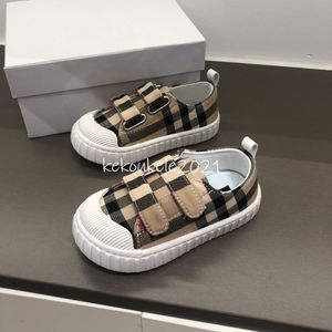 Baby plaid canvas voor jongens meisjes van hoge kwaliteit rubber zool anti-slip kinderen casual sneakers kinderen babyschoenen 1-3 jaar