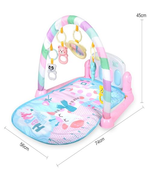 Tapis de jeu pour bébé, cadre de musculation, pédale, Piano, musique, couverture, coup de pied, jouet assis, 9276591