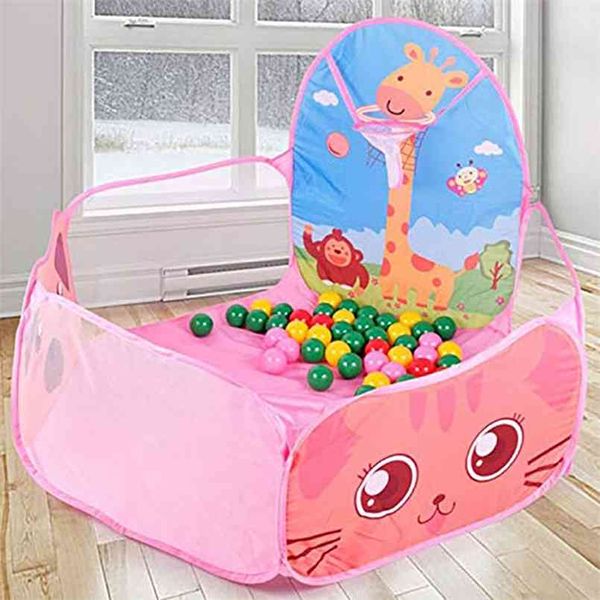 Bébé Parc Jeu Portable Enfants En Plein Air Intérieur Piscine À Balles Jouer Tente Enfants Coffre-fort Pliable Parcs Jeux Piscine De Balles Pour Enfants 210831