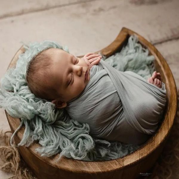 Accesorios de fotografía para bebés, caja con forma de luna de madera Vintage, accesorios para posar para bebés nacidos, 240125