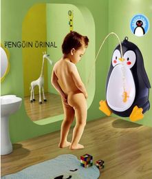 Pot de toilette pour bébé, Pot de pingouin mignon, urinoirs muraux, formation Portable pour garçons, toilettes pour enfants, brosse de pot étanche pour enfants 1839530