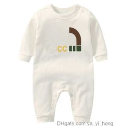 Mamelucos de algodón puro para bebés Niños niñas diseñador estampado verano lujo manga corta y manga larga mono recién nacido mameluco G0011 yayihong