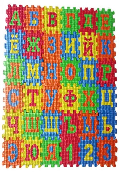 Mats de rompecabezas de bebé Russian Alphabet Geometry Toys Kids Carpet Babies Foam Learning Toy Mat Mat17114298776638