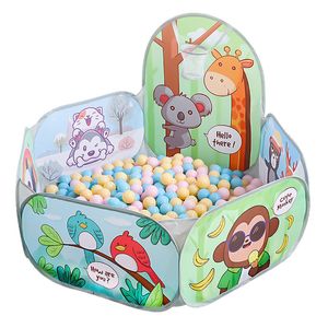 Baby Rail 1.2M Cartoon Baby Ball Pool Ball Pit Parc pour bébé Parc Tente pour enfants Aire de jeux pour bébé Balles de piscine sèches avec panier de basket 230412