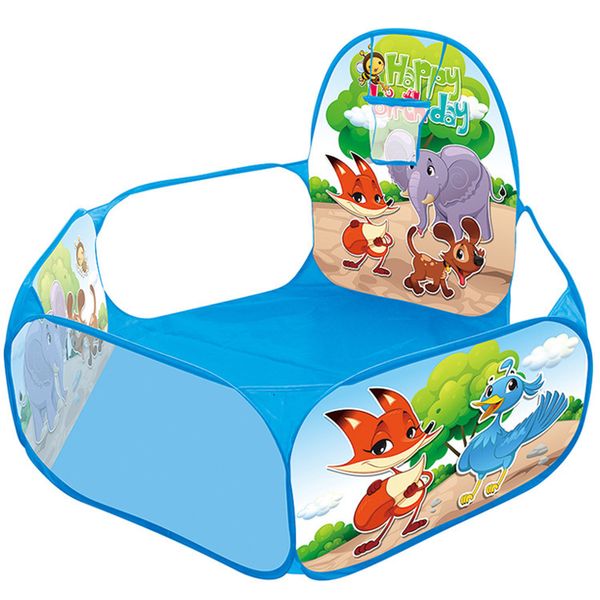 Baby Rail 1,5 M Piscina de bolas grande Parque infantil portátil para bebés con aro de cesta Piscina de bolas plegable con túnel de rastreo Tienda de campaña Juguetes para niños 230823