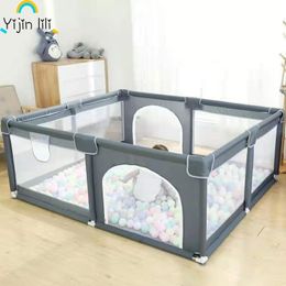 Babyrail 150 180 cm kinderen kinderbox met schuimbeschermer speelplaats veiligheidshek kind ballenbak voor 0 6 jaar oud 230925