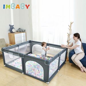 Baby Rail Imbaby 150*180cm Baby Playpen Balls Pool Baby Playground Dubbele deuren Pladen voor kinderen indoor veiligheidsbarrière kinderen hek 230417