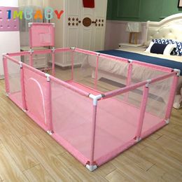 Babyrail IMBABY Speeltuin Roze corralitos Met Enkele Voetbalpoort Ballen Zwembadhek Corral voor baby's van 0 tot 6 maanden 231204