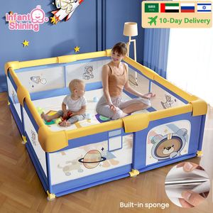 Baby Rail Infant Shining Children Playpen con protector de espuma Valla de seguridad Kid Ball Pit para bebés Indoor Toy Playground 230626