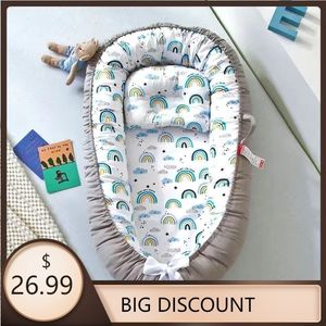 Baby Rail verwijderbaar slapen Nest Born Bed Crib Travel Pladen Cot Infant Peuter Cradle Matras P oography Props 230317