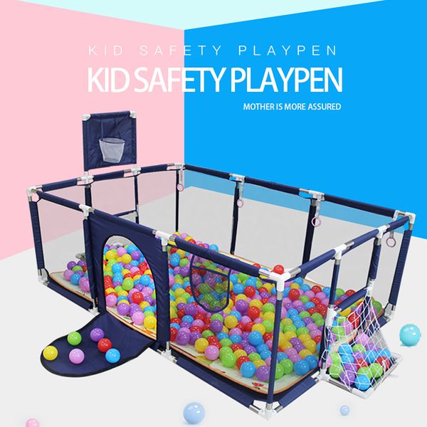 Parc de sécurité pour bébé Rail pour enfants intérieur plusieurs styles barrière de barrière pour tout-petits enfants aire de jeux jouets parc avec cadre de basket-ball 230826