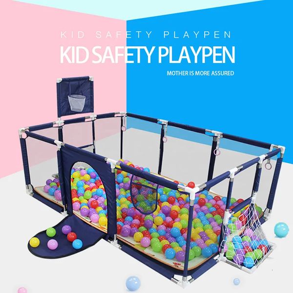 Parc de sécurité pour bébé Rail pour enfants intérieur plusieurs Styles barrière de barrière pour tout-petits enfants aire de jeux jouets parc avec cadre de basket-ball 231007