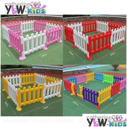 Baby rail ylwcnn couleurs personnalisées panneaux pour tout-petits kid ball pool clôture en plastique blanc playpens gate softground goutter gouttes