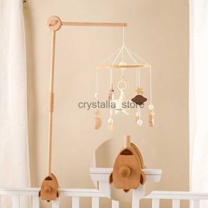 Baby Rattle speelgoed 0-12 maanden houten rocket sky pasgeboren muziek doos bed bel hangende speelgoed houder bracket baby wieg speelgoed cadeau hkd230817