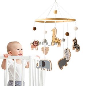 Juguete para bebés juguete 0-12 meses de madera bosque recién nacido forma de animal caja de la cama colgante topla