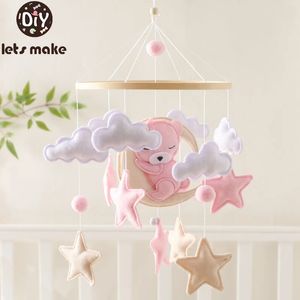 Baby Rammy Toys Houten Mobile Musical Bed Bell Hanging speelgoed 012 Maand Girl Born Cute Bear Infant Crib Gift Holder Beugels 240409