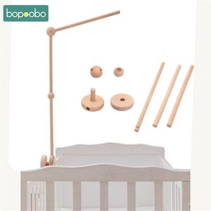 Bébé hochets support ensemble berceau bébé Mobile lit cloche Protection born jouets bois de hêtre support assemblage accessoires 220428