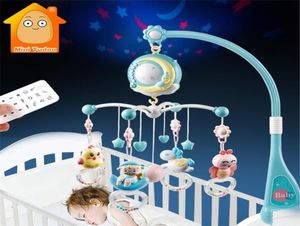 Baby Rattles Cun Mobiles Topeador de juguete Rotación de la cama móvil Caja musical Proyección 012 meses recién nacido Baby Boy Toys 21034354365
