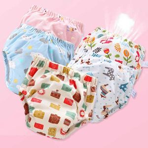 Baby Reusable Cloth Diaper Ecological Potty Training Pants Diapers For Children Panties Cotton Waterproof Nappy Newborn Washable 210312