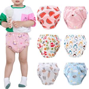 Baby Reusable Diapers Panties Potty Training Pants For Children Ecological Cloth Diaper Washable Toilet Toddler Kid Cotton Nappy 220720