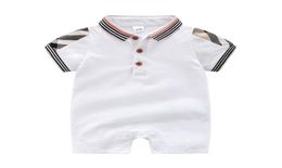 Baby Baber Jumps Cuit Infant Designer Vêtements Summer NOUVEAU BELBY BOY GARNE COLTON COLLAR NOUVEAU-NOURNIER 024M3474469