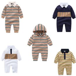 Bébé barboteuses 0-2Y combinaison Toddle coton body vente au détail nouveau-né vêtements de créateurs vêtements pour enfants