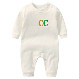 Mamelucos para bebés Niños niñas diseñador letra impresa Puro algodón de manga corta y manga larga mono recién nacido mameluco G365