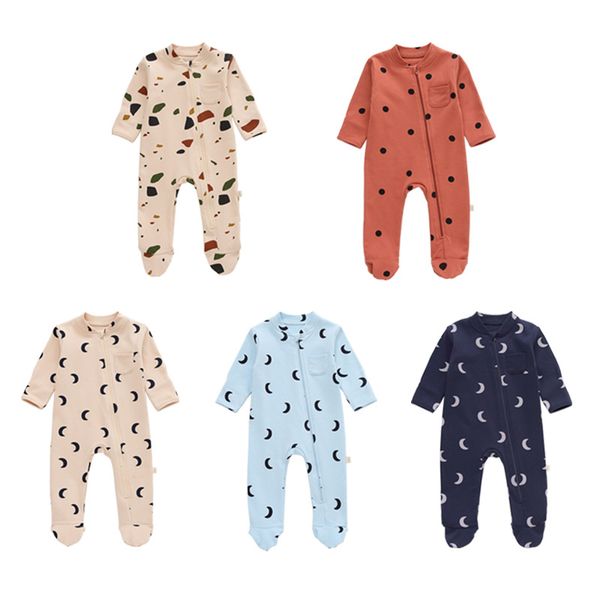 Baby Rompers à manches longues 100% coton en linge de linge de linge nouveau-née fille garçon vêtements bébé